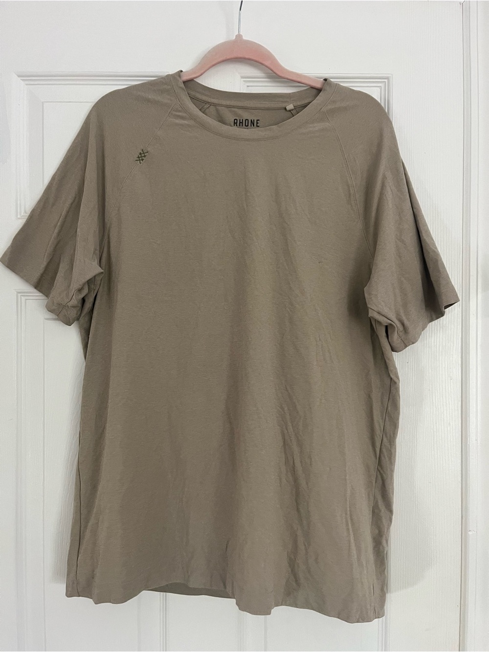 RHONE Short Sleeve Crew Tee in Taupe